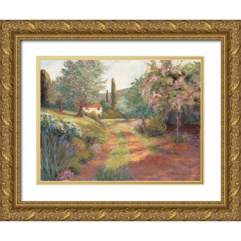 Pepes Farm II Gold Ornate Wood Framed Art Print with Double Matting by Fermanis, Pamela