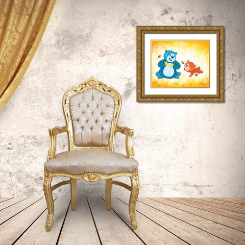 Honey Boo Gold Ornate Wood Framed Art Print with Double Matting by Blue Fish