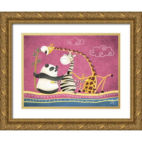 Friends Forever Gold Ornate Wood Framed Art Print with Double Matting by Blue Fish