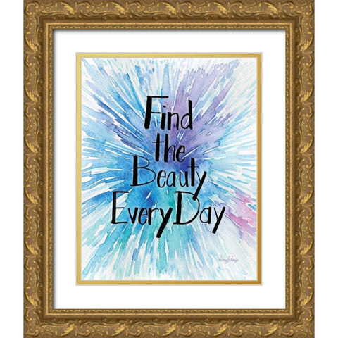 Every Day Beauty Gold Ornate Wood Framed Art Print with Double Matting by Frazer, Amy