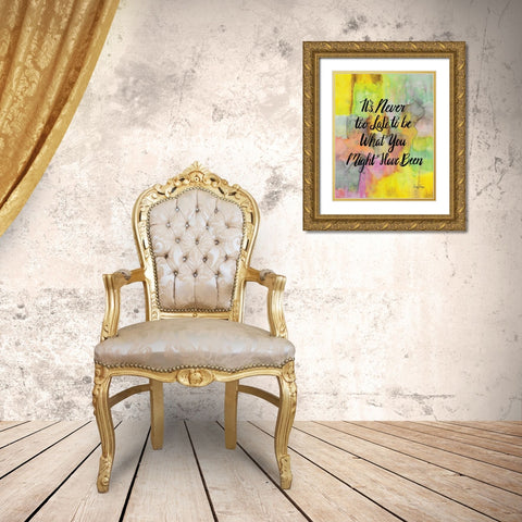 Never Too Late Gold Ornate Wood Framed Art Print with Double Matting by Frazer, Amy