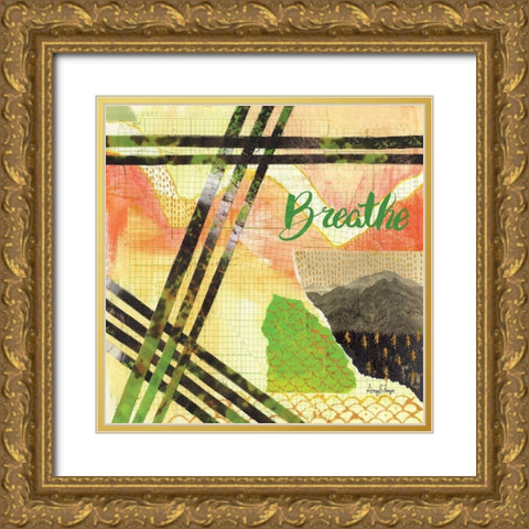 Mountains Breathe Gold Ornate Wood Framed Art Print with Double Matting by Frazer, Amy