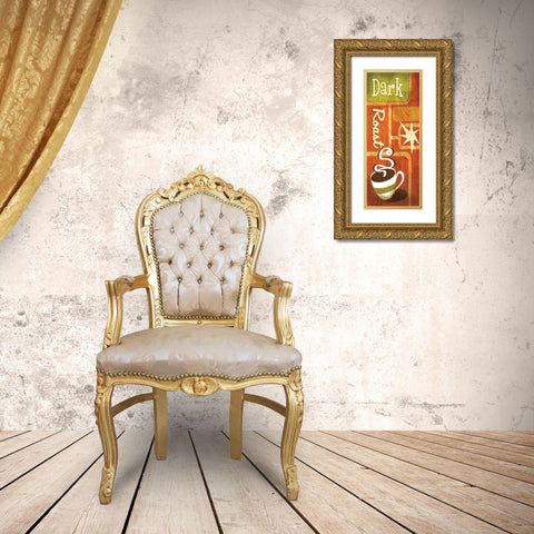 Retro Coffee I Gold Ornate Wood Framed Art Print with Double Matting by Gamel, Stacy