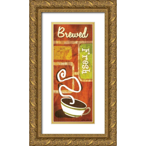 Retro Coffee II Gold Ornate Wood Framed Art Print with Double Matting by Gamel, Stacy
