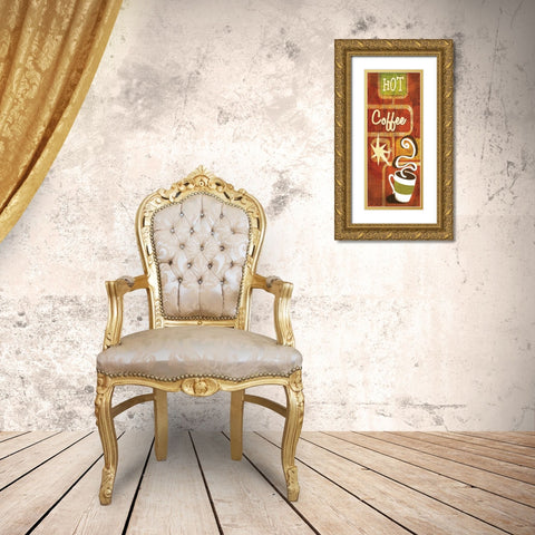 Retro Coffee III Gold Ornate Wood Framed Art Print with Double Matting by Gamel, Stacy
