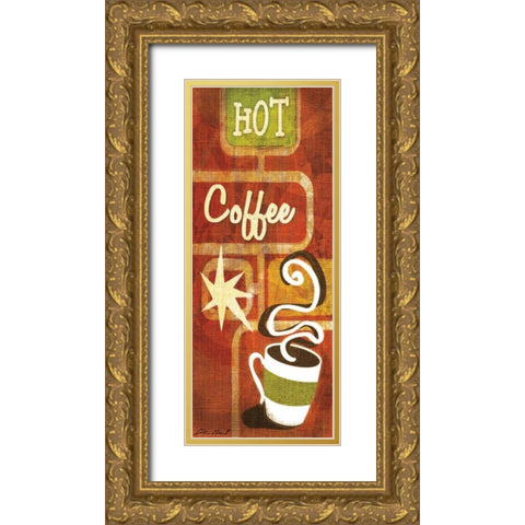 Retro Coffee III Gold Ornate Wood Framed Art Print with Double Matting by Gamel, Stacy