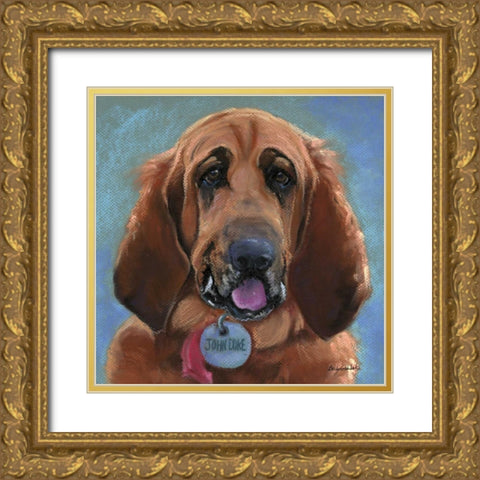 Hound Dog Gold Ornate Wood Framed Art Print with Double Matting by Golubski, Becky