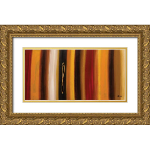 Golden Hour Gold Ornate Wood Framed Art Print with Double Matting by Guedez, Carmen