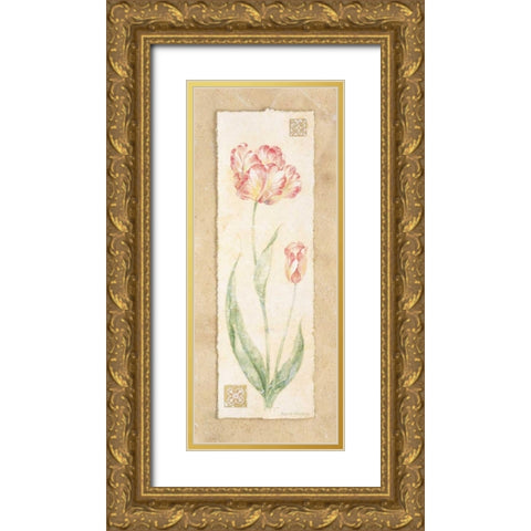 Tulip Gold Ornate Wood Framed Art Print with Double Matting by Gladding, Pamela