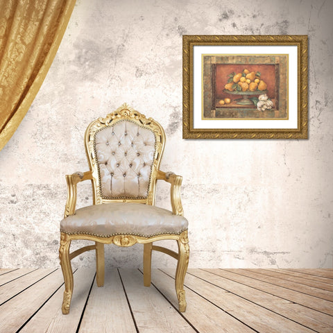Florentine Pear Gold Ornate Wood Framed Art Print with Double Matting by Gladding, Pamela