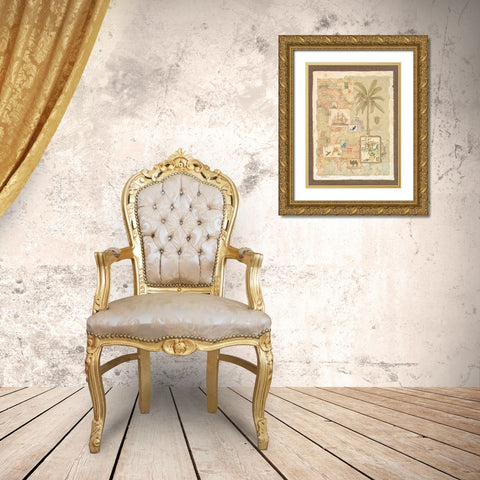 Exotic Shores II Gold Ornate Wood Framed Art Print with Double Matting by Gladding, Pamela