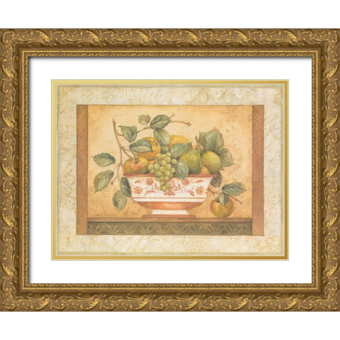 Frutta Alla Siena II Gold Ornate Wood Framed Art Print with Double Matting by Gladding, Pamela