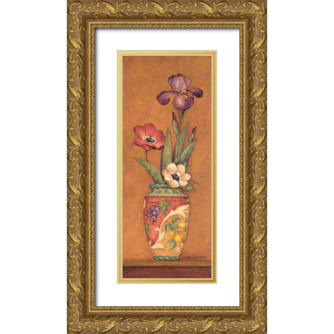 Pavan I Gold Ornate Wood Framed Art Print with Double Matting by Gladding, Pamela