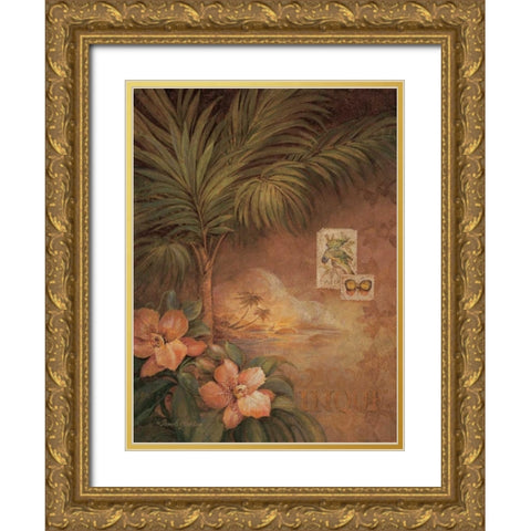 West Indies Sunset I Gold Ornate Wood Framed Art Print with Double Matting by Gladding, Pamela