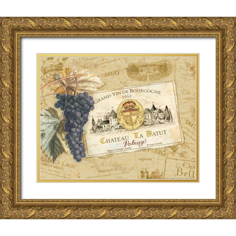 Chateau La Batut Gold Ornate Wood Framed Art Print with Double Matting by Gladding, Pamela