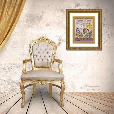 Meadow Flowers Gold Ornate Wood Framed Art Print with Double Matting by Gladding, Pamela