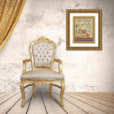 Coventry Garden Gold Ornate Wood Framed Art Print with Double Matting by Gladding, Pamela