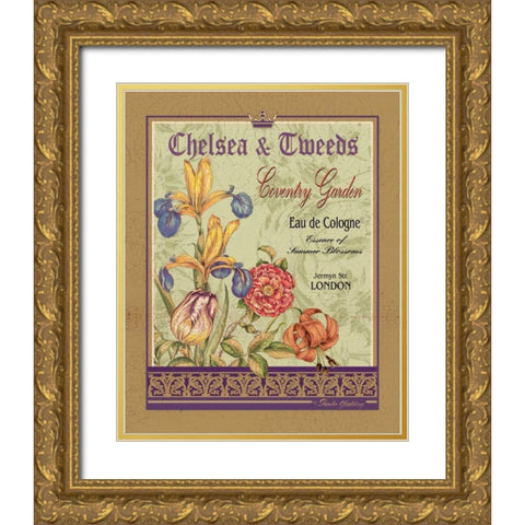 Coventry Garden Gold Ornate Wood Framed Art Print with Double Matting by Gladding, Pamela