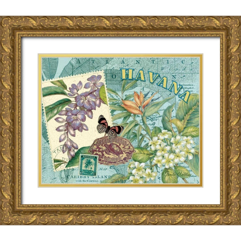 Havana Gold Ornate Wood Framed Art Print with Double Matting by Gladding, Pamela
