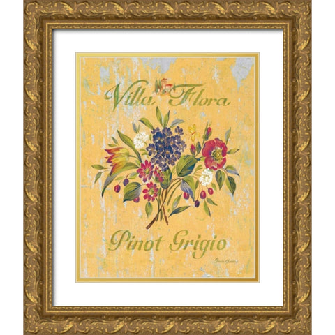 Pinot Grigio Gold Ornate Wood Framed Art Print with Double Matting by Gladding, Pamela