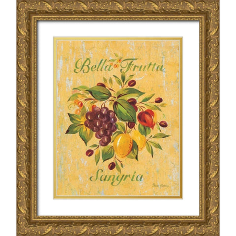 Sangria Gold Ornate Wood Framed Art Print with Double Matting by Gladding, Pamela