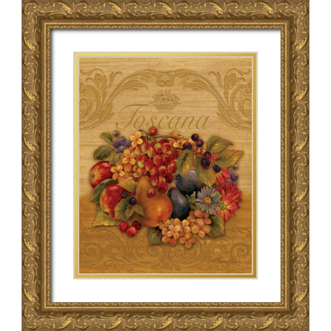 Toscana Gold Ornate Wood Framed Art Print with Double Matting by Gladding, Pamela