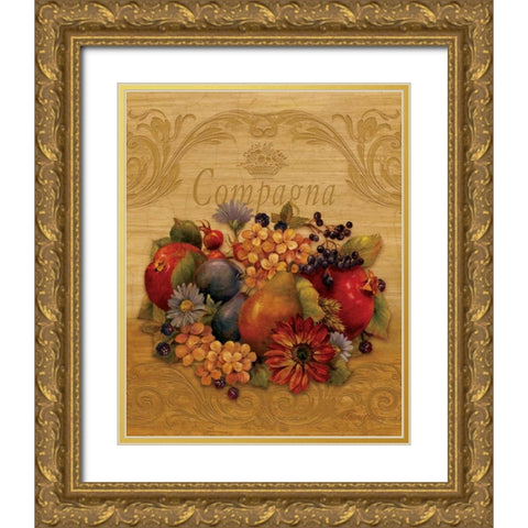 Compagna Gold Ornate Wood Framed Art Print with Double Matting by Gladding, Pamela