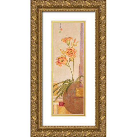 In the Garden I Gold Ornate Wood Framed Art Print with Double Matting by Gladding, Pamela