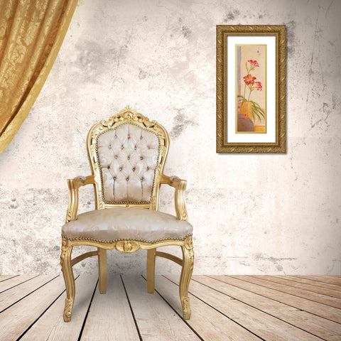 In the Garden II Gold Ornate Wood Framed Art Print with Double Matting by Gladding, Pamela