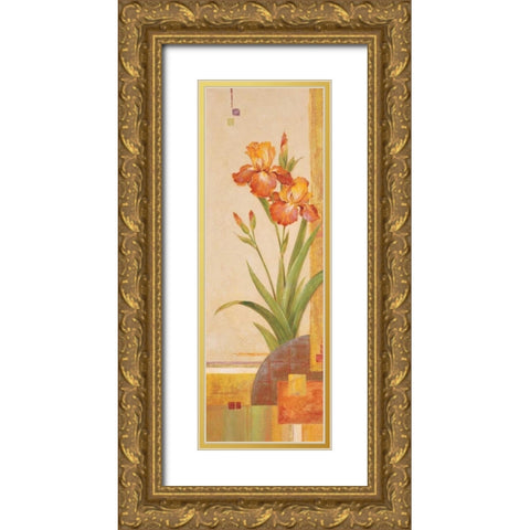 In the Garden III Gold Ornate Wood Framed Art Print with Double Matting by Gladding, Pamela