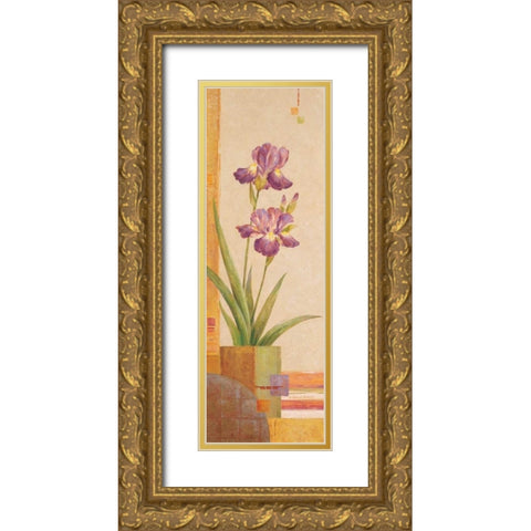 In the Garden IV Gold Ornate Wood Framed Art Print with Double Matting by Gladding, Pamela