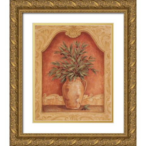 Sienna Fruit I Gold Ornate Wood Framed Art Print with Double Matting by Gladding, Pamela