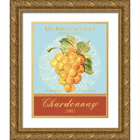 Chardonnay Gold Ornate Wood Framed Art Print with Double Matting by Gladding, Pamela