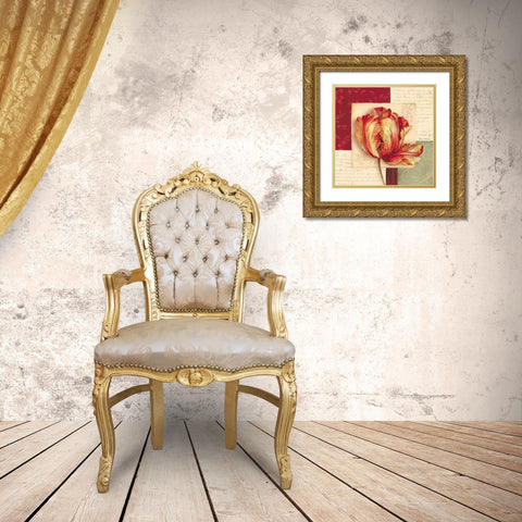 Bella Donna I Gold Ornate Wood Framed Art Print with Double Matting by Gladding, Pamela
