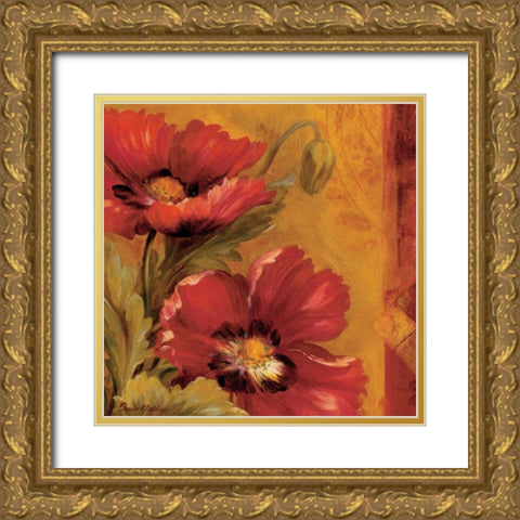 Pandoras Bouquet I Gold Ornate Wood Framed Art Print with Double Matting by Gladding, Pamela