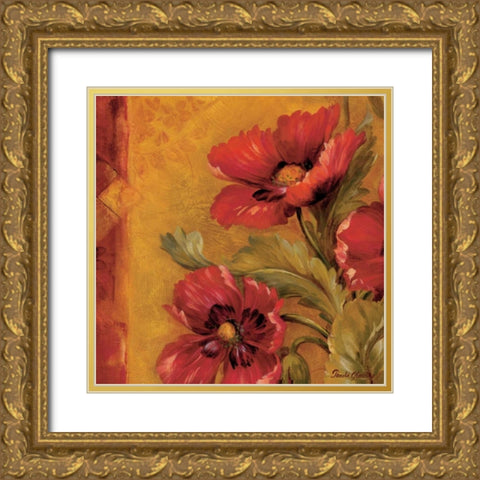 Pandoras Bouquet IV Gold Ornate Wood Framed Art Print with Double Matting by Gladding, Pamela