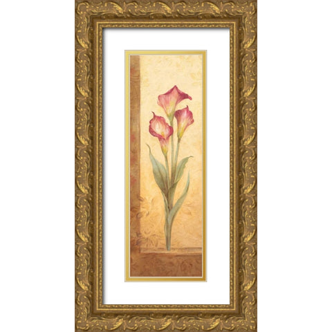 Grandiflora III Gold Ornate Wood Framed Art Print with Double Matting by Gladding, Pamela