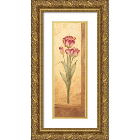 Grandiflora IV Gold Ornate Wood Framed Art Print with Double Matting by Gladding, Pamela