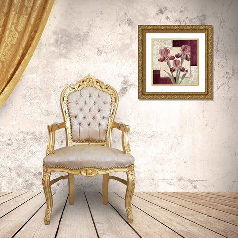 Trio Sonata II Gold Ornate Wood Framed Art Print with Double Matting by Gladding, Pamela