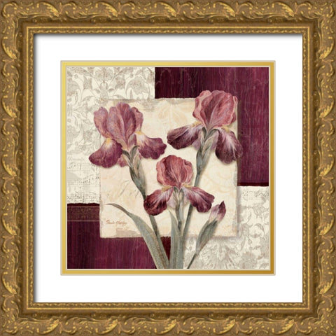 Trio Sonata II Gold Ornate Wood Framed Art Print with Double Matting by Gladding, Pamela