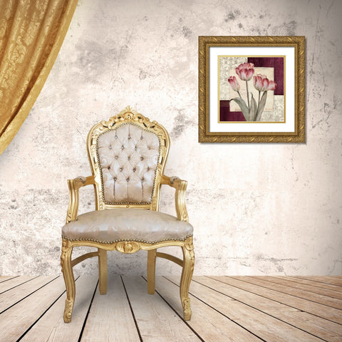 Trio Sonata III Gold Ornate Wood Framed Art Print with Double Matting by Gladding, Pamela