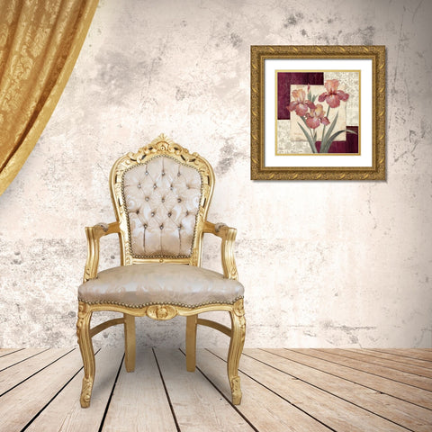 Trio Sonata IV Gold Ornate Wood Framed Art Print with Double Matting by Gladding, Pamela
