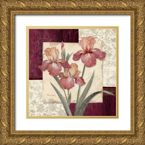 Trio Sonata IV Gold Ornate Wood Framed Art Print with Double Matting by Gladding, Pamela