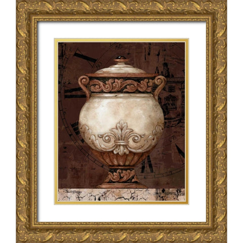 Timeless Urn II Gold Ornate Wood Framed Art Print with Double Matting by Gladding, Pamela