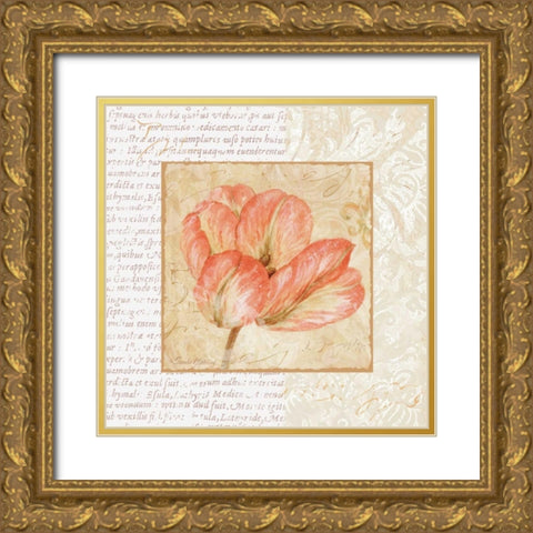 Le Jardin I Gold Ornate Wood Framed Art Print with Double Matting by Gladding, Pamela