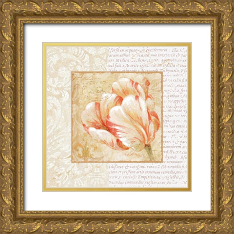 Le Jardin IV Gold Ornate Wood Framed Art Print with Double Matting by Gladding, Pamela