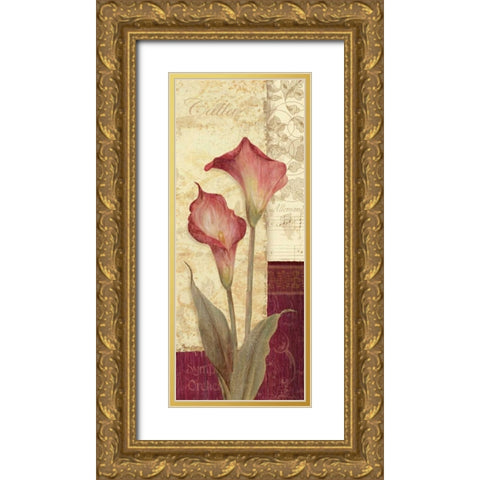 Quattro Sonata IV Gold Ornate Wood Framed Art Print with Double Matting by Gladding, Pamela
