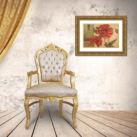 Memories of Sienna I Gold Ornate Wood Framed Art Print with Double Matting by Gladding, Pamela
