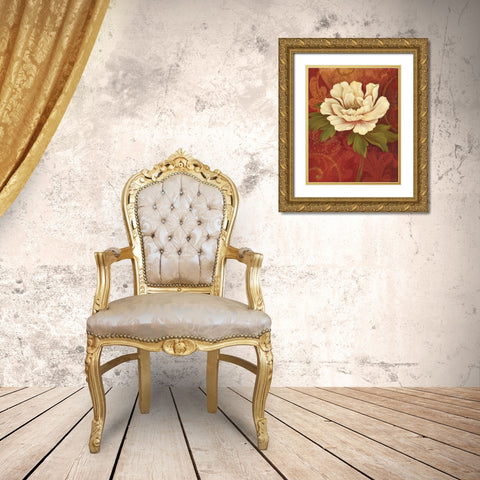 Il Ballo Rosso II Gold Ornate Wood Framed Art Print with Double Matting by Gladding, Pamela