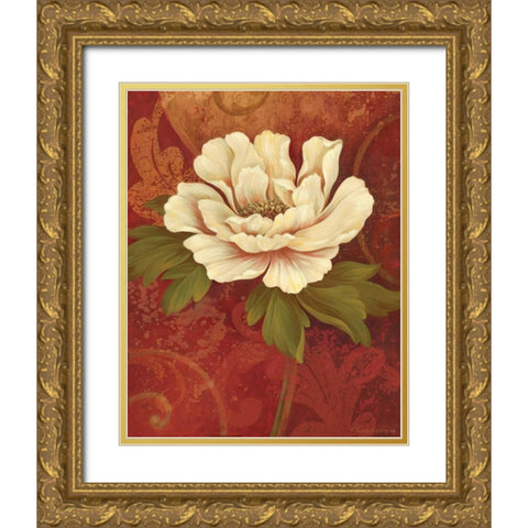 Il Ballo Rosso II Gold Ornate Wood Framed Art Print with Double Matting by Gladding, Pamela